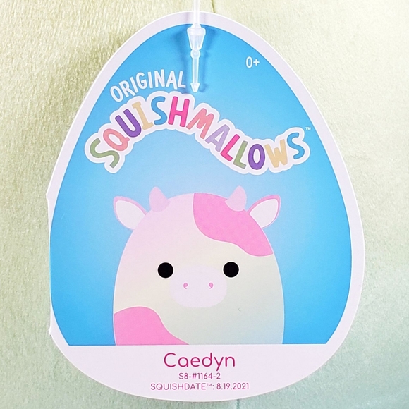 Squishmallow Caedyn the Cow 8" UltraSoft Stuffed Easter Holiday Plush Toy NWT - Picture 10 of 12